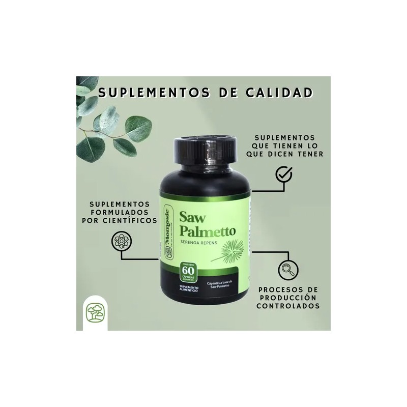 Saw Palmetto 60 Cápsulas | Salud De Próstata | 1000