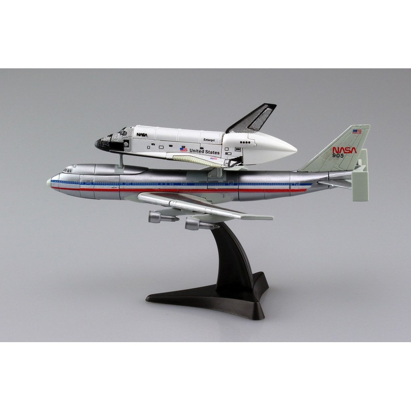 青島文化教材社 スカイネット 立体パズル 4D VISION 宇宙 No.4 スペースシャトル&747 1/450スケール 彩色済みパズル