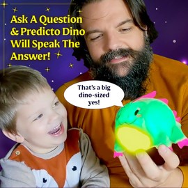 Kamhi World Predicto Pets - Lightweight Talking Fortune Telling Ball, Ask Questions & Get Answers, Color Changing Interactive Toy, Great Novelty & Gag Gift for Teens & Kids (Dino)