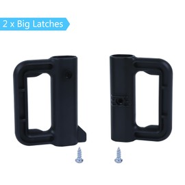 KISKIZ Retractable Baby Gate Replacement Parts Kit (Black) Retractable Baby Gates Full Set Wall Mount Accessories Retractable Dog Gate Baby Gate Hardware with Brackets, Latches, Hooks and Screws