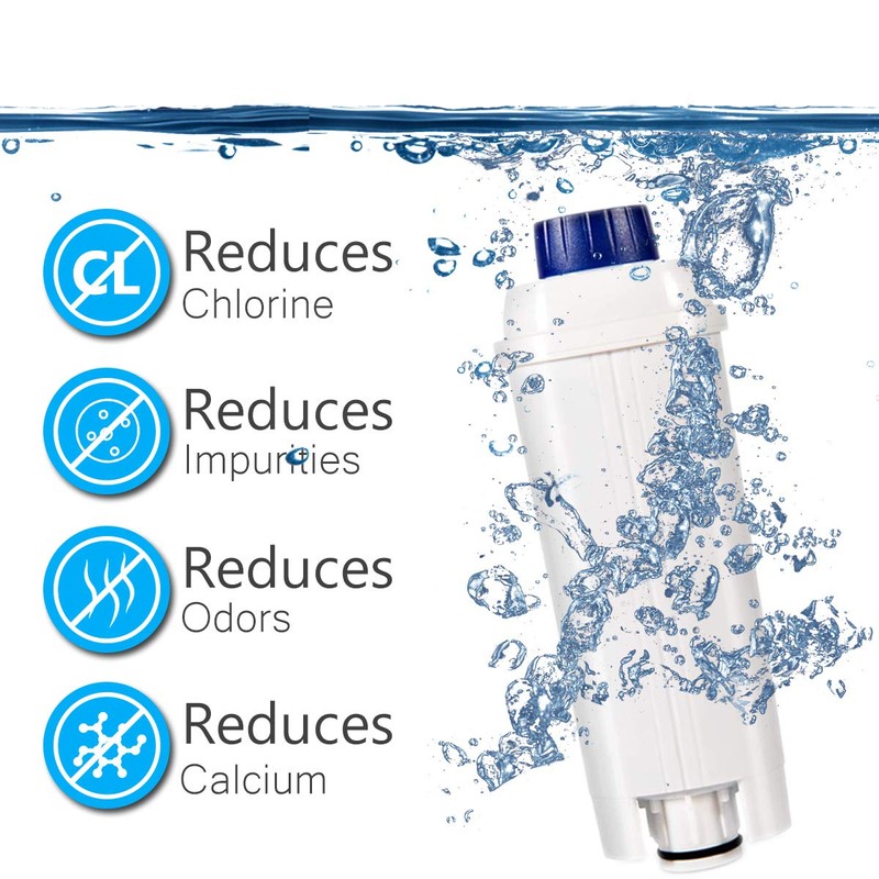 2 PACKS DLSC002 Water Filter Compatible with DeLonghi Coffee Machines