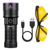 ALONEFIRE SV117 365nm UV Flashlight 70W Powerful Blacklight Digital Display