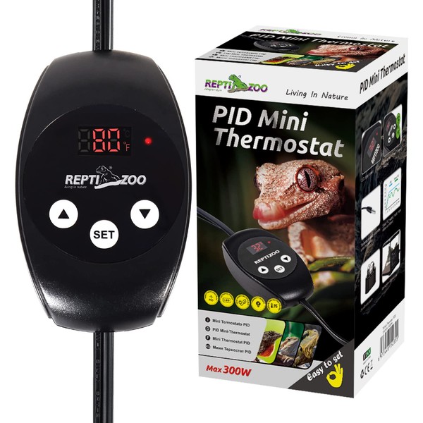 REPTIZOO Dimming Thermostat, PID Temperature Controller with Memory Function, Reptile