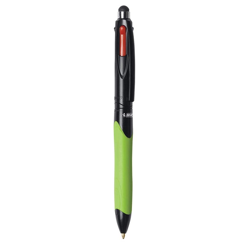 6 x BIC 4-Colour Retractable Ballpoint Pens with Ergonomic Grip