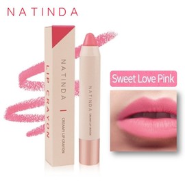 Natinda Creamy Lip Crayon Lipstick (3g)_No.03 Sweet Love Pink/Highly pigmented, long lasting that doesn’t smudge, No.04 Secret Pink / 나틴다 크리미 립크레용 립스틱 (3g)_No.03 스윗 러브 핑크/잘 묻어나지 않는 고발색 지속력, No.04 시크릿 핑크