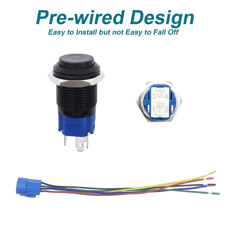 GEPHYNM Horn Button, Momentary Push Button Switch, Horn Switch for