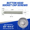 1/2-13 x 2" Button Head Socket Cap Screws 18-8 Stainless