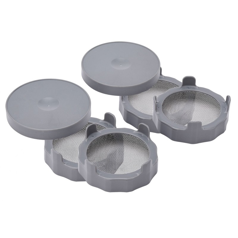 ABS Sprout Lid with Stainless Steel Screen for Wide Mouth