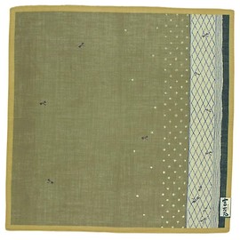 Yamamoto Hitoto Shoten Kichiseki Handkerchief, Green [1093-B] Made in Japan, Japanese Pattern, Inbound Souvenir
