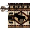 Rustic Moose Deer Window Valance,Vintage Country Style Pine Tree Elk