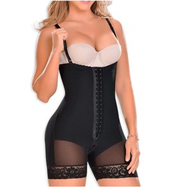 M&D 0066 Fajas Colombianas Postparto Reductoras y Moldeadoras Strapless Colombian Postpartum Girdles Butt Lift for Women Black S