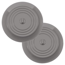 BEADNOVA Bathtub Water Stopper Tub Drain Plug Silicone Tub Universal Bathtub Stopper for Drain (6 Inches, 2 Pack, Grey)