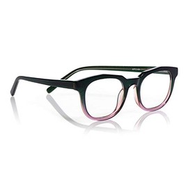 eyebobs Befuddled Unisex Premium Readers, Green & Purple Front with Green Temples, 2.00 Magnification