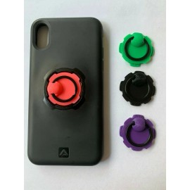 Quad Lock 4 Pack Finger Ring Holder -Compatible Quad Lock -Pink, Purple, Green, and Black