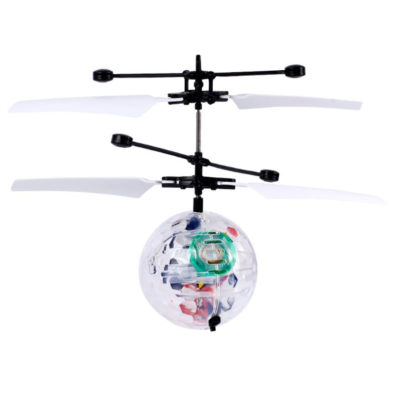 LED Luminous Electric Flying Ball Helicopter for Kids Induction Flying