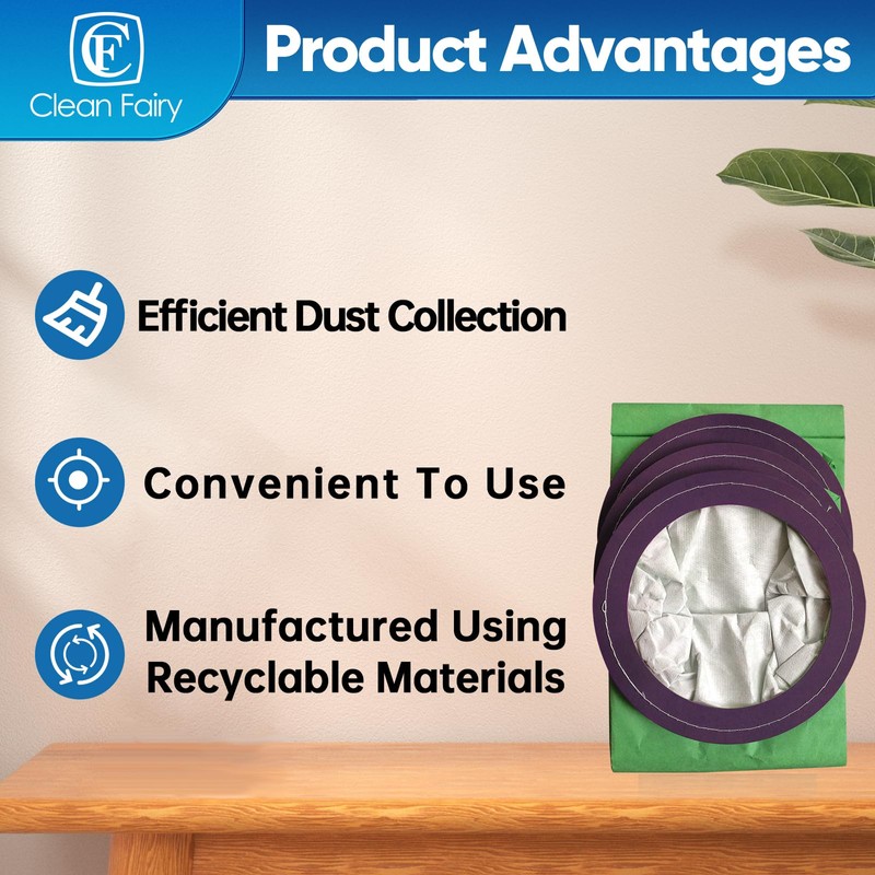 CF Clean Fairy 10pack Vacuum Bags Compatible with ProTeam Coachvac