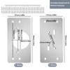 Avtytsda 14 Pcs Hinges Repair Plate, Stainless Steel Hinges Repair