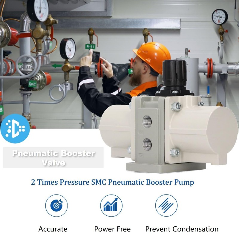 Pneumatic Booster Pump, 2 Times Pressure Pneumatic Booster Pump, Less