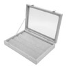 Pin Display Case Transparent Glass Dustproof Pin Collection Display Box