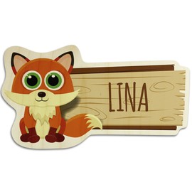 Wooden Door Sign with Name Lina – Various Designs – Name – Children's Nursery Wooden Hanging Plaque Sign