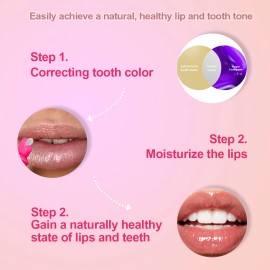 Glorysmile Ultimate Moisturizing Nourishing Lip Balm & Teeth Whitening Toothpaste Combo Instant Brightening Formula for Purple Toothpastevolume: 30ml+10g, fragrance: pink bubblegum, Flavor: Mint