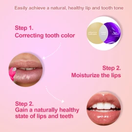 Glorysmile Ultimate Moisturizing Nourishing Lip Balm & Teeth Whitening Toothpaste Combo Instant Brightening Formula for Purple Toothpastevolume: 30ml+10g, fragrance: pink bubblegum, Flavor: Mint
