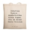 Mr. & Mrs. Panda Tragetasche Spruch Siberian Husky Augenzauber -