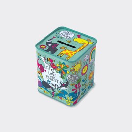 Rachel Ellen Love Our Planet Money Box, 92mm x 77mm x 77mm, Multicoloured, (MONBOX32)