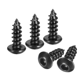 uxcell Hex Socket Self Tapping Screws, M4 x 10mm Carbon Steel Wood Screw 50pcs