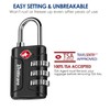 Brillirare 4 Pack TSA Approved Luggage Locks, Combination Travel Padlock,