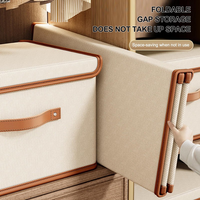 Vbvbip 4 PCS Oxford Fabric Storage Bins with Attached Lid