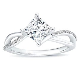 ZLAEBL 1.5 Carat (ctw) Moissanite Engagement Rings for Women Platinum Plated Silver Ring Moissanite Rings,7