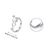 Clearine 925 Sterling Silver Statement Ring for Women Crystal Happy