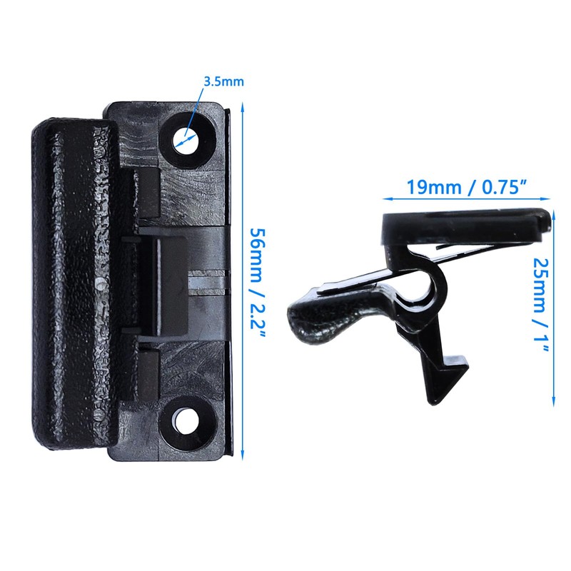2 x Internal Center Console Armrest Lid Latch Lower Upper