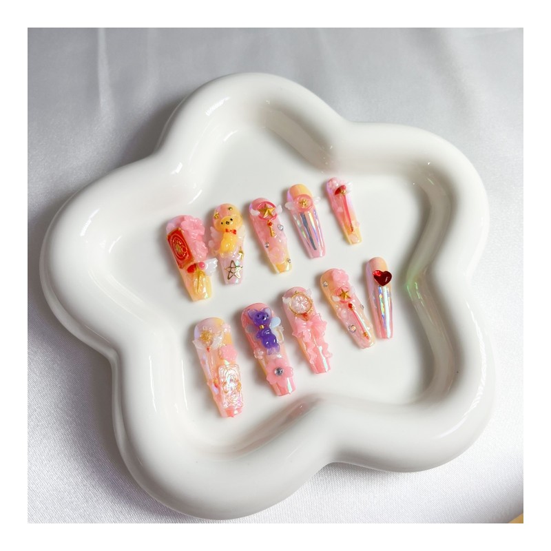 [Handmade Nail Tips] Magical Girl Series 2: Cherry Blossom Wizard