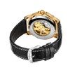 FORSINING Mens Automatic Mechanical Dodecagon Skeleton Roman Numerals Genuine Leather