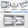 Recessed Toilet Paper Holder, Double Roll Wall Mounted Toilet Tissue
