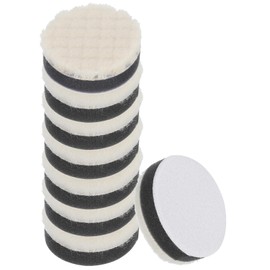 uxcell 2" Wool Felt Sponge Polishing Pad Hook and Loop Buffing Wheel Medium Polishing for Orbital Polisher Buffer 8 Pcs