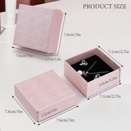 AdiStylinno 2 Pack Jewelry Box, Portable Small Ring Box with Lid, Fashion Shell Pattern Bracelet Jewelry Boxes for Women (Pink and White)