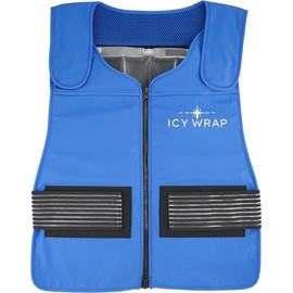 Phase Change Cooling Vest by Icy Wrap for Men & Women, Hot Weather, Ice Reflective Vest with 30 PCS Ice Packs, High Tech Phase Change PCM material, stays cold for 1 hour +.