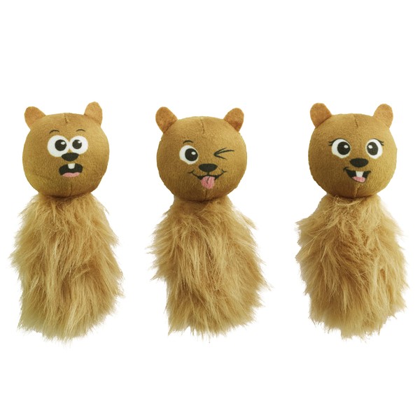 Outward Hound Nina Ottosson Plush Replacement Chipmunk Toys for Snuffle