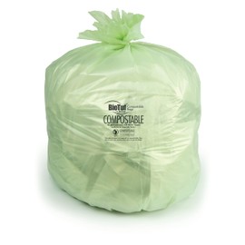BioTuf 30 Gallon Can Liner by Heritage Bag Co. (150 Pack) 30"x39" 0.88mil Green