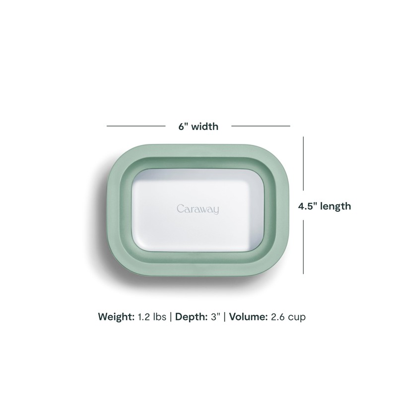 Caraway 2pc Glass Food Storage Set - 2.6 Cup Food