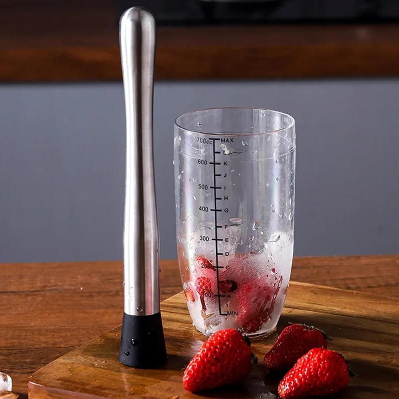 25 cm Cocktail Muddler, Cocktail Accessories, Ice Crusher, Stainless Steel