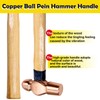 WEDO 2PCS Copper Ball Peen Hammer Set, 8 oz +