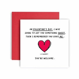 Huxters Valentines Cards for Women and Her – Something Sweet Valentines for him Men - Husband Wife Girlfiend Boyfriend Valentines 14.8cm