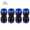 sourcing map Plastic Straight Union Push to Connect Tube Fitting