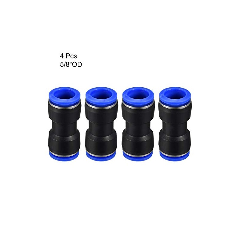 sourcing map Plastic Straight Union Push to Connect Tube Fitting