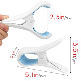 SHIDOW Beach Towel Clips, Towel Holder for Chairs Cruise, Clothes Pegs, Clamps Set, Windproof Plastic Clothespins Clips for Beach Chair (8 Pcs)