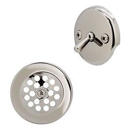Westbrass Beehive Grid Tub Trim Grate with Trip Lever Faceplate, Polished Nickel, D92-05